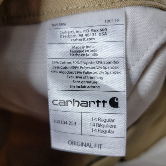 Carhartt NEW Original Size 14 Khaki Tan Rugged Professional Women's‎ Pants - Picture 9 of 9